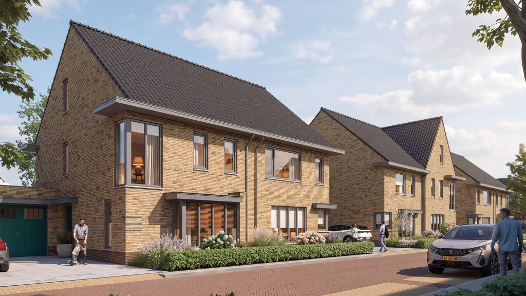 Impressie van De Kwekerij Kerkdriel: woningen met tuinen